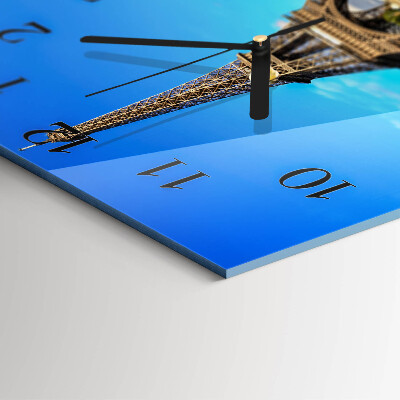 Square kitchen clock Eiffel Tower Paris