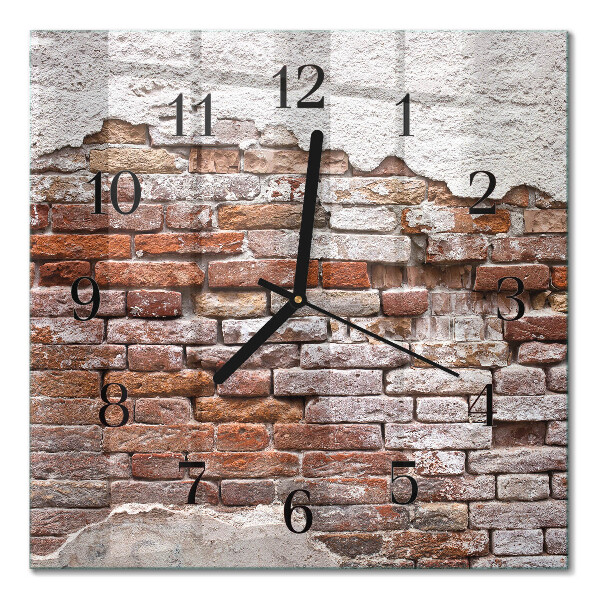 Square wall clock Brick