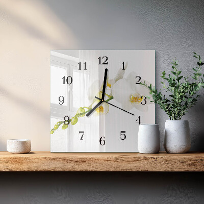Square kitchen clock Orchid