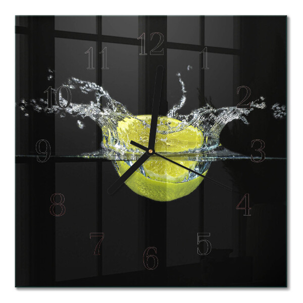Square wall clock Citrus