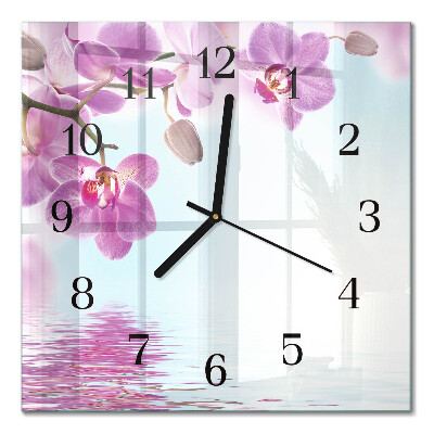 Square kitchen clock Orchid