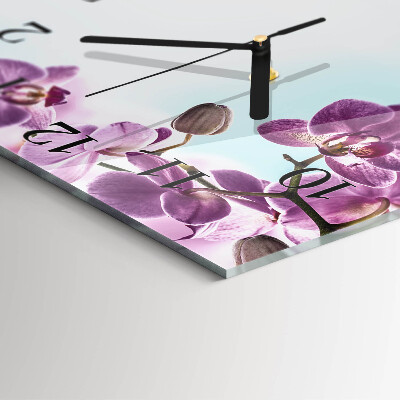 Square kitchen clock Orchid