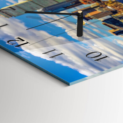 Square kitchen clock Sailboats