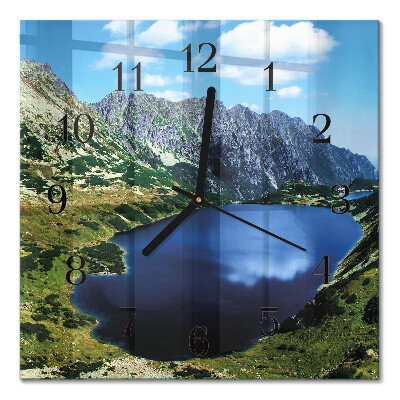 Glass clock square Morskie Oko