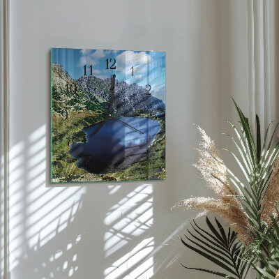 Glass clock square Morskie Oko