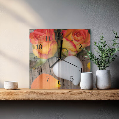 Square kitchen clock Heart