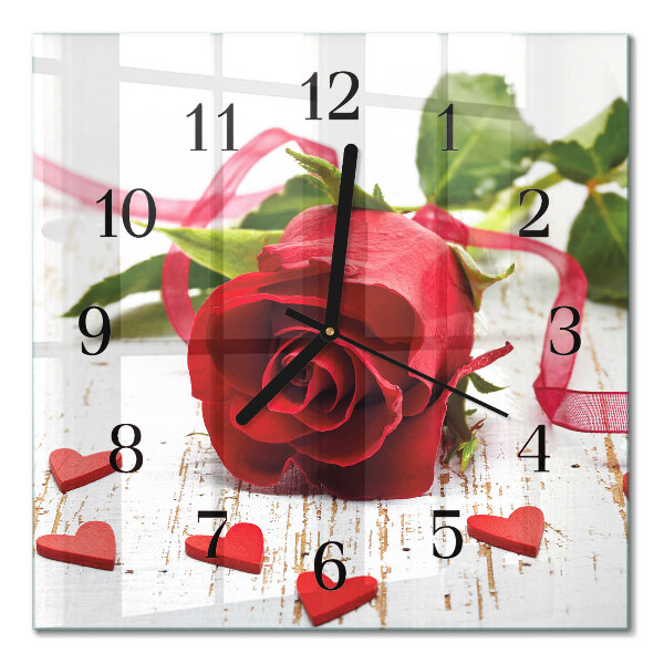 Square kitchen clock Rose