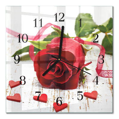 Square kitchen clock Rose