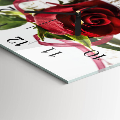 Square kitchen clock Rose