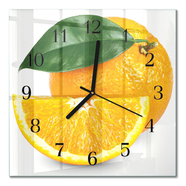 Square kitchen clock Oranges