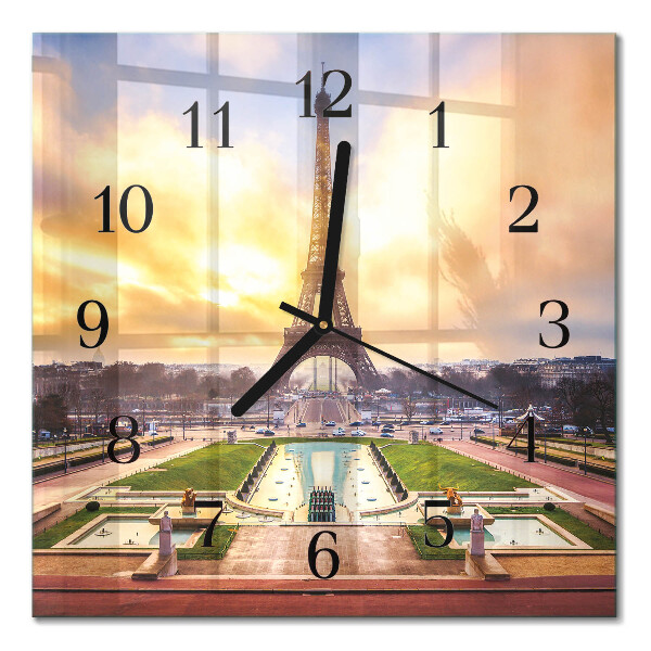 Square kitchen clock Eiffel Tower