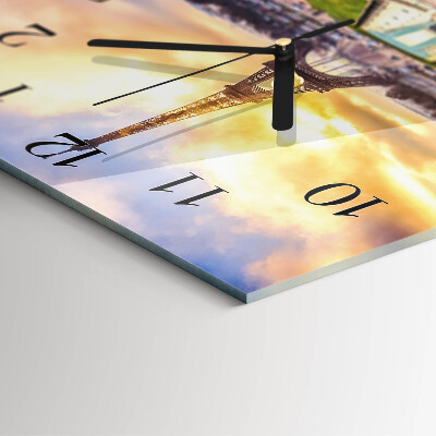 Square kitchen clock Eiffel Tower