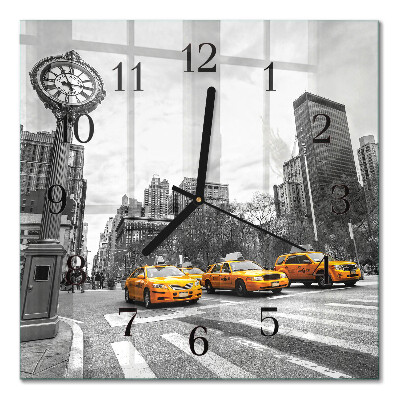 Square kitchen clock Taxi