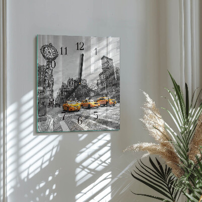 Square kitchen clock Taxi