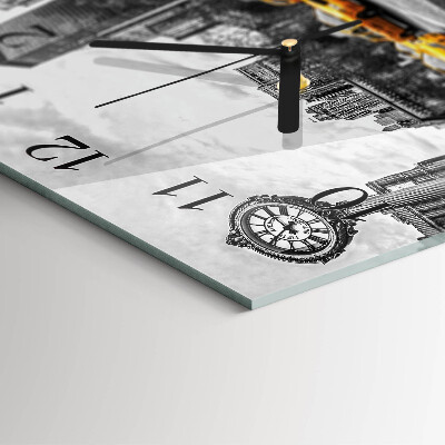 Square kitchen clock Taxi