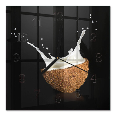 Square kitchen clock Coconut