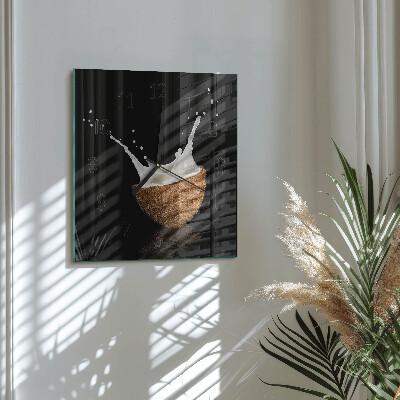 Square kitchen clock Coconut