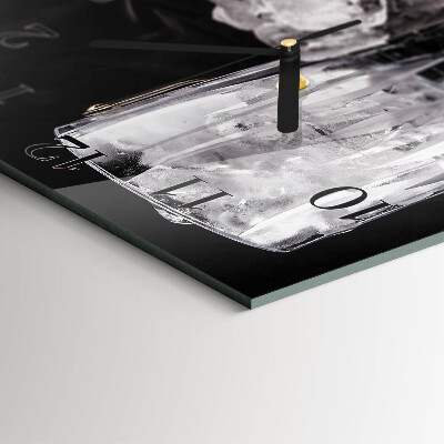 Square kitchen clock Ice