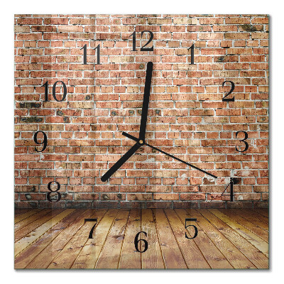 Square wall clock Brick