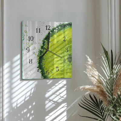 Square kitchen clock Calcium carbonate