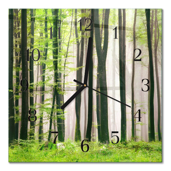 Square kitchen clock Forest
