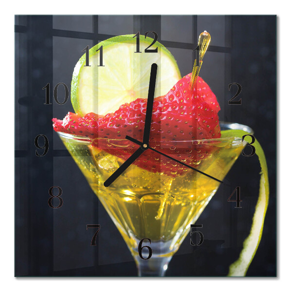 Glass clock square Cocktail