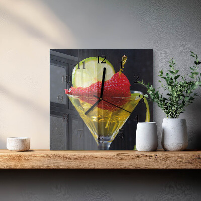 Glass clock square Cocktail
