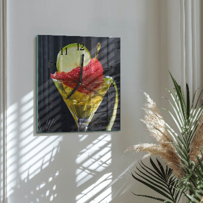 Glass clock square Cocktail
