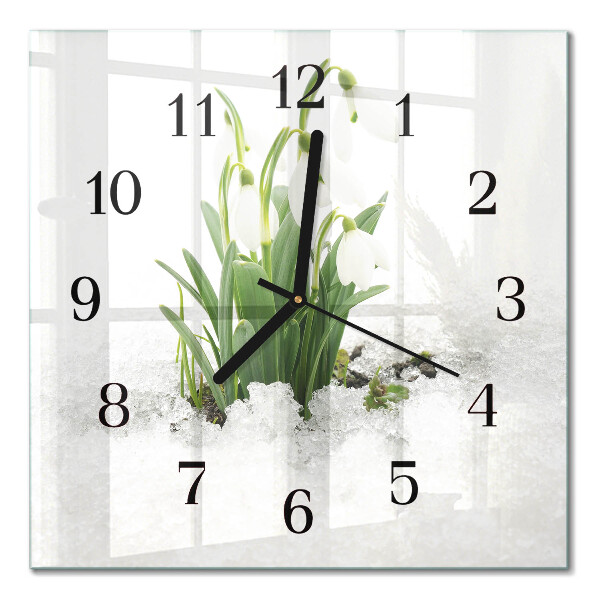 Square wall clock Snowdrop