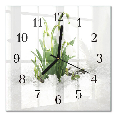 Square wall clock Snowdrop