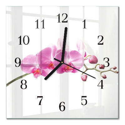 Square wall clock Orchid