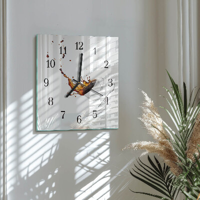 Glass wall clock square Mug