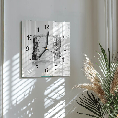 Square kitchen clock Ice