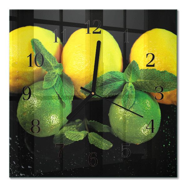 Square wall clock Lemons