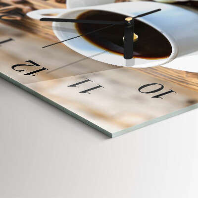 Square kitchen clock Coffee