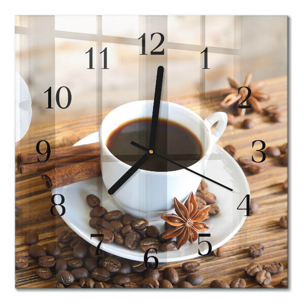 Square wall clock Coffee