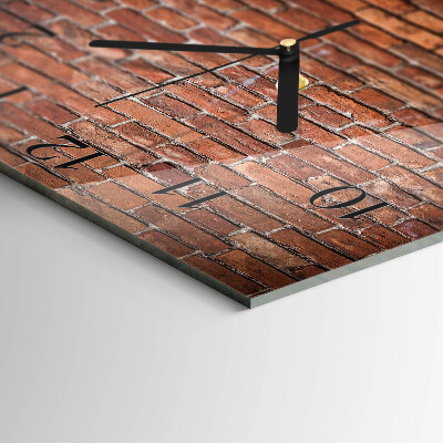 Glass clock square Brick