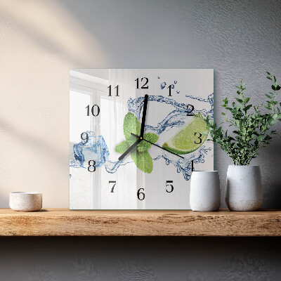 Square kitchen clock Mint