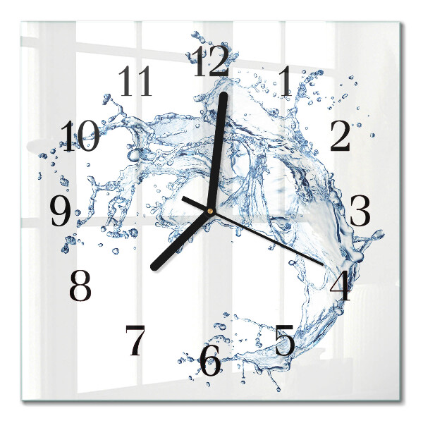 Square wall clock Water