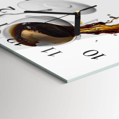 Square kitchen clock Coffee
