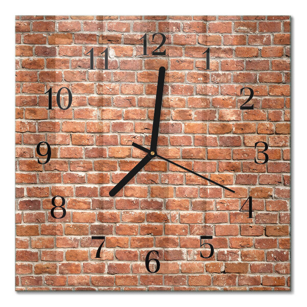 Glass clock square Brick