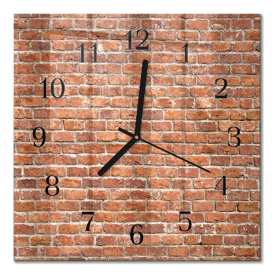 Glass clock square Brick
