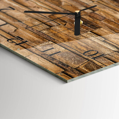 Glass wall clock square Clinker