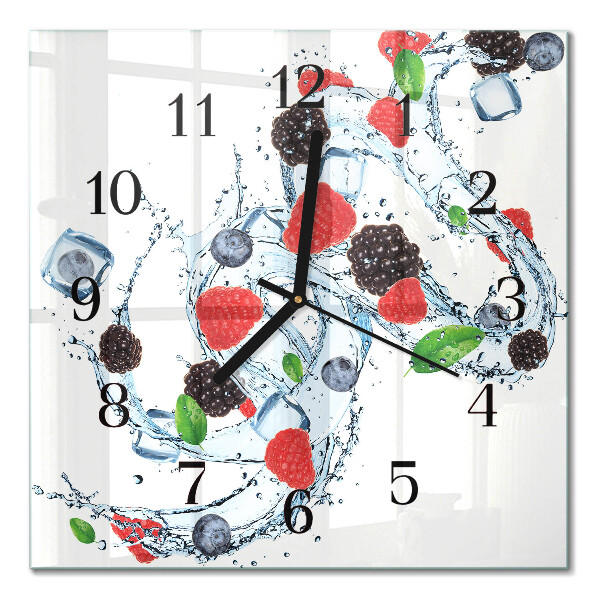 Glass clock square Fruit ice cream