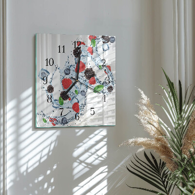 Glass clock square Fruit ice cream