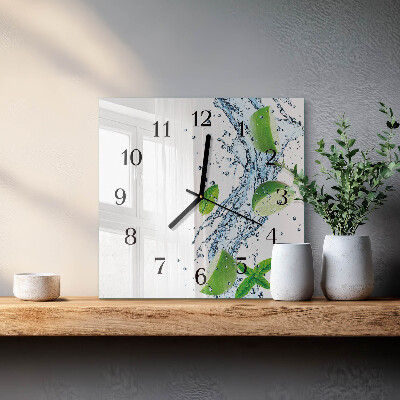 Square wall clock Mint