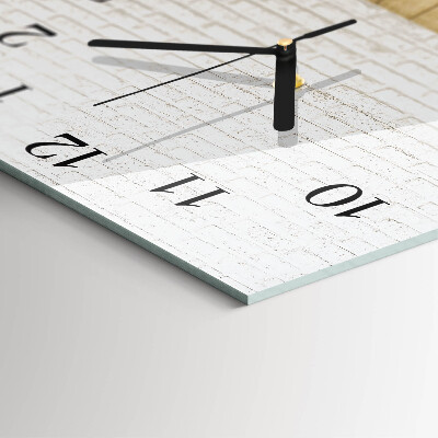 Glass clock square Brick