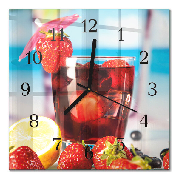 Square kitchen clock Drink