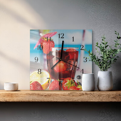 Square kitchen clock Drink