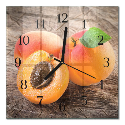 Square kitchen clock Apricots